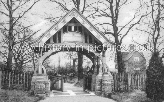 Lych Gate, St Mary the Virgin Church, Gt Warley, Essex. c.1905